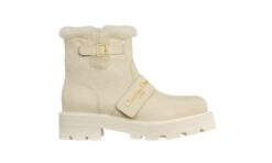 Vitello granulato e montone ecru