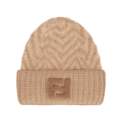 Cappello in alpaca Chevron marrone