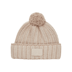 Cappello in lana e cashmere avorio