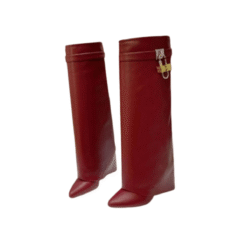 Alti Fino Al Ginocchio Shark Lock Rosso