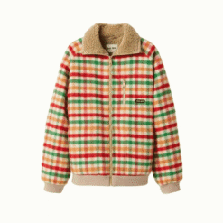 Blouson a quadri e pile