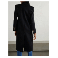 Alternative view of Cappotto dritto monopetto in lana
