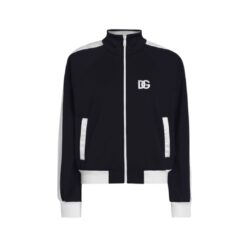 Triacetato con zip e ricamo logo