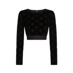 Ciniglia jacquard con logo