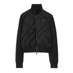 Giacca Nylon E Lana Check
