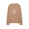 Maglione Girocollo Lana Cashmere Con Logo