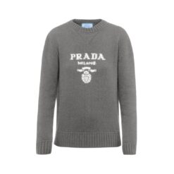Girocollo lana cashmere con logo