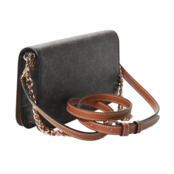 Pochette versatile tela Triomphe e vitello