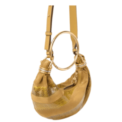 Mini hobo scamosciata e serpente