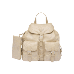 Zaino medio in Re-Nylon con pochette
