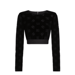 Ciniglia jacquard con logo