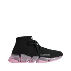 Sneaker Con Lacci In Nero/Rosa Chiaro