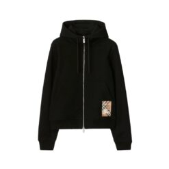 Felpa zip cappuccio Check