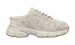 Mesh e vitello scamosciato beige