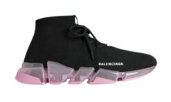 Sneaker Con Lacci In Nero/Rosa Chiaro