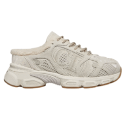 Mesh e vitello scamosciato beige