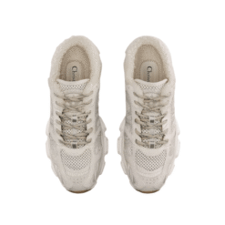 Alternative view of Mesh e vitello scamosciato beige