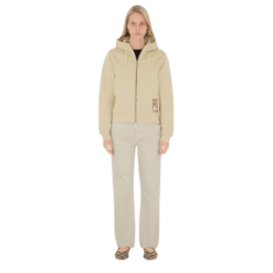 Alternative view of Felpa zip cappuccio Check
