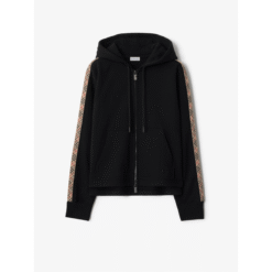 Felpa zip cappuccio Check