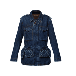 Giacca safari in denim grezzo Monogram