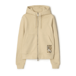 Felpa zip cappuccio Check