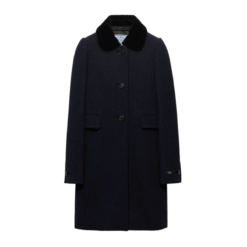 Cappotto Monopetto In Tela Natte