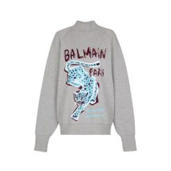 Felpa in pile stampata