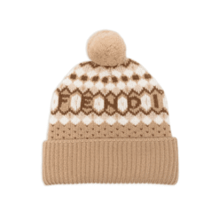 Cappello Lana Jacquard Marrone