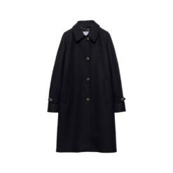 Cappotto monopetto in loden double