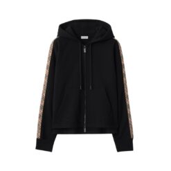 Felpa zip cappuccio Check