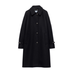 Cappotto Monopetto In Loden Double