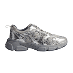 Mesh grigio inserti laminati argento