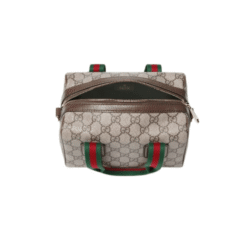 Borsa mini beige/marrone scuro