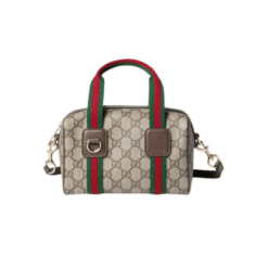 Borsa mini beige/marrone scuro