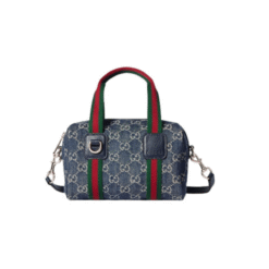 Borsa mini blu navy/bianco
