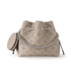 Borsa Bella Bucket Grigio Galet