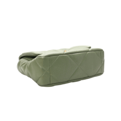 Borsa Con Patta In Verde Trapuntato
