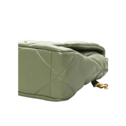 Borsa Con Patta In Verde Trapuntato