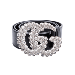 Fibbia Double G Decorata Con Cristalli