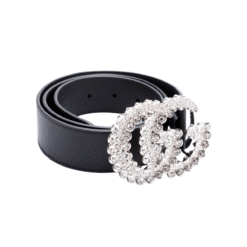 Alternative view of Fibbia Double G Decorata Con Cristalli