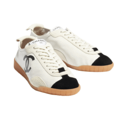 Sneakers Pelle e Camoscio Bianco/Nero