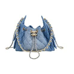 Piccola Borsa In Denim Azzurro Chiaro
