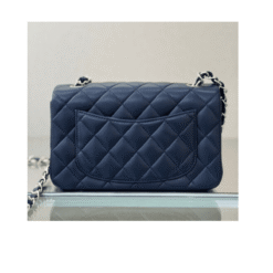 Mini patta rettangolare classica blu navy - immagine 3