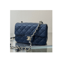 Mini patta rettangolare classica blu navy - immagine 4