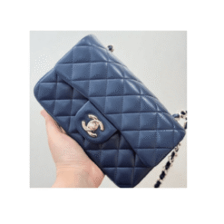 Mini patta rettangolare classica blu navy - immagine 5