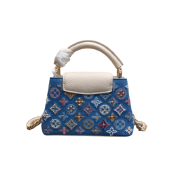 Alternative view of Capucines Mini Borsa A Mano Blu