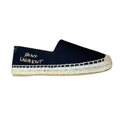 Espadrillas Ricamate Tela Nera