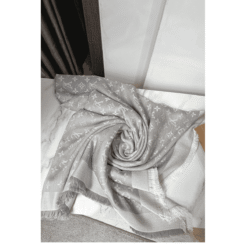 Scialle Monogram Grigio Lana - immagine 4