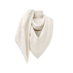 White Monogram Shawl
