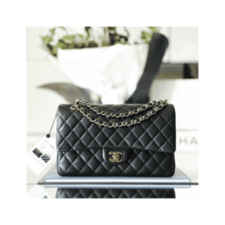 Alternative view of Borsa Jumbo Classic Flap Di Agnello Nera